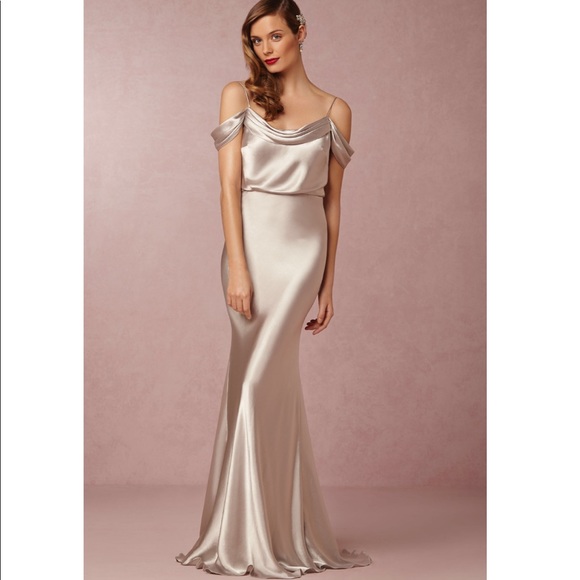 Jenny Yoo Dresses & Skirts - Jenny Yoo Serene Satin Off Shoulder Evening Gown 4